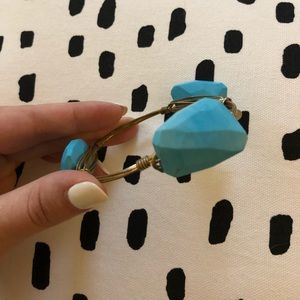 Bourbon & Boweties Turquoise Stone Bangle Bracelet